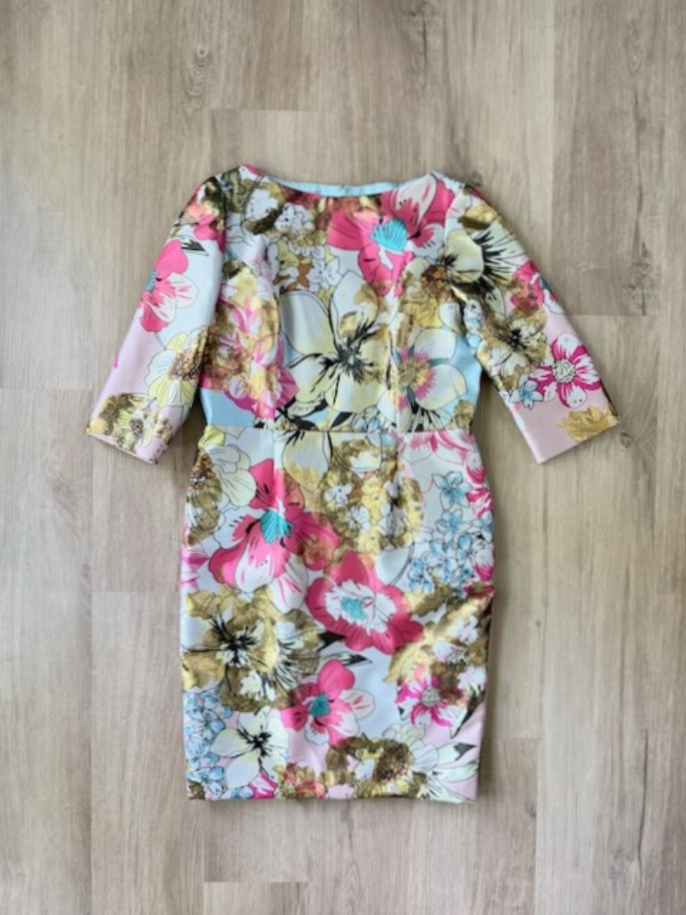 Frascara Floral Pencil Dress Special Occasion Sz 12 EUC